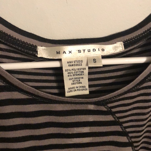 max studio long sleeve striped dress - Picture 2 of 3